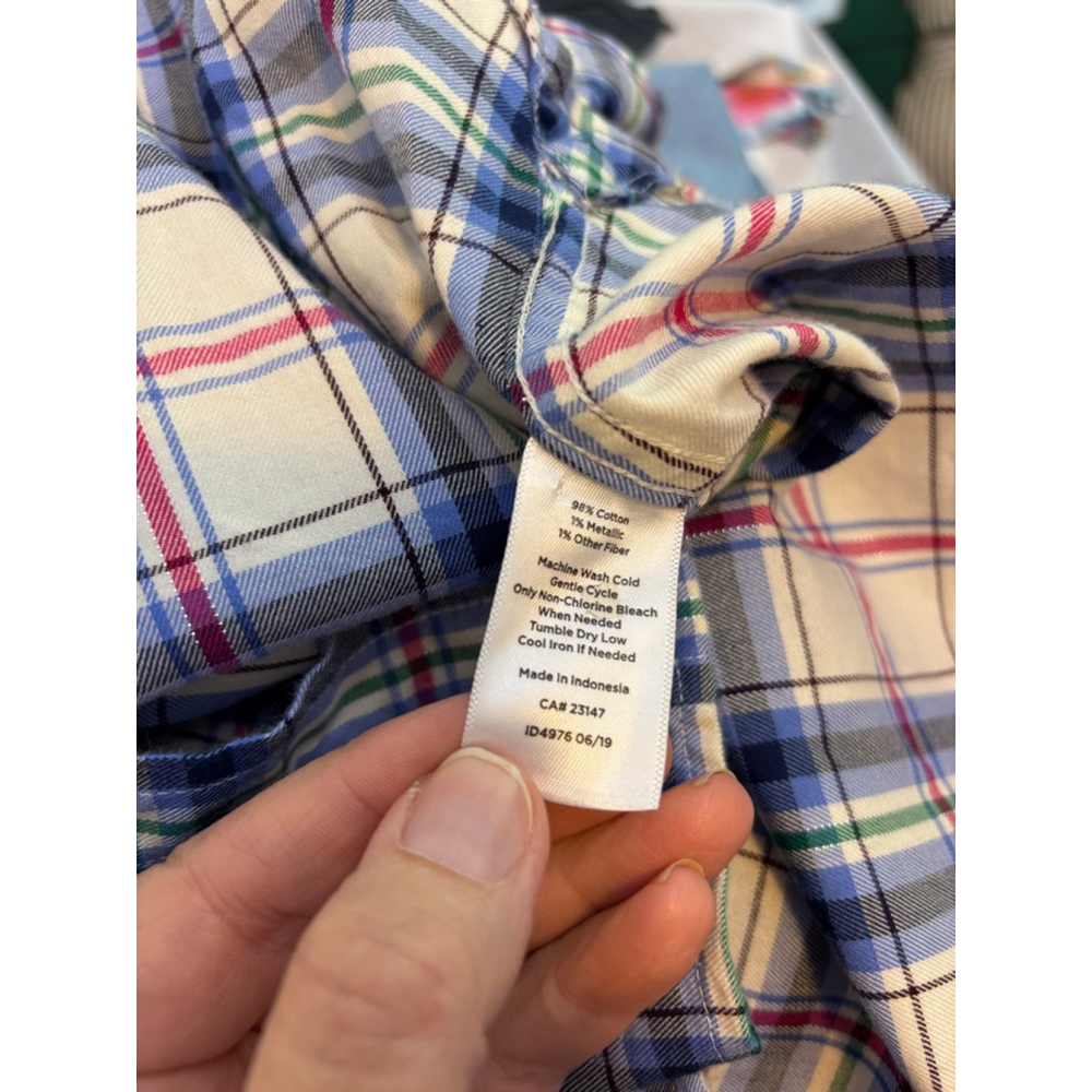 Women's Talbots Plaid Button-Up Shirt Size M Multicolor - Picture 6 of 6